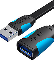 cheap -Vention USB Extension Cable 3.0 Male to Female USB Cable Extender Data Cord for Laptop PC Smart TV PS4 Xbox One SSD USB to USB 1m