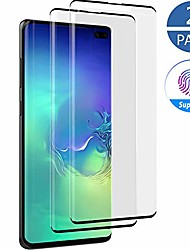 cheap -Phone Screen Protector For SAMSUNG S10 plus Tempered Glass 2 pcs High Definition (HD) Scratch Proof 3D Curved edge Front Screen Protector Phone Accessory