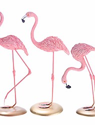 cheap -resin sculpture figurine statue ornament home decoration accessories animal flamingo birds statue for living room (set of 3)