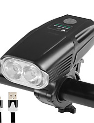 cheap -LED Bike Light LED Light LED Bicycle Cycling Waterproof Portable Adjustable Rechargeable Battery 1200 lm AA Batteries Powered Natural White Camping / Hiking / Caving Everyday Use Cycling / Bike