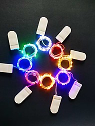 cheap -Fairy String Lights Battery Operated 7Ft 20 LED Waterproof Mini Firefly String Lights with Flexible Silver Wire for Wedding Centerpieces Mason Jar Craft Christmas Garlands Party Decorations Warm