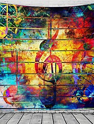 cheap -Psychedelic Abstract Wall Tapestry Art Decor Blanket Curtain Hanging Home Bedroom Living Room Decoration Polyester Musical Note
