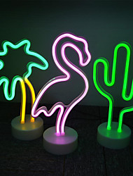 cheap -Flamingo Coconut Tree Cactus Decoration Light Night Light New Year‘s Xmas Decoration AA Batteries Powered USB 1pc
