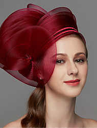 cheap -Net Fascinators / Headdress / Headpiece with Feather / Flower / Trim 1 PC Wedding / Horse Race / Ladies Day Headpiece