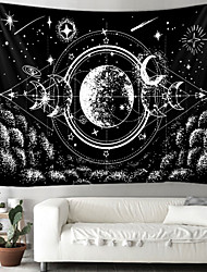 cheap -Moon Wall Tapestry Art Decor Blanket Curtain Picnic Tablecloth Hanging Home Bedroom Living Room Dormitory Decoration Meteor Moon