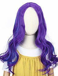 IMEYLE Wig Light purple Cosplay Wig With Pigtails Cute Long Straight Wig With Bangs Synthetic Wig For Costume Halloween Party