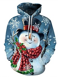 cheap -Inspired by Christmas Snowman Christmas Trees Hoodie Polyester / Cotton Blend 3D Printing Hoodie For Women&#039;s / Men&#039;s