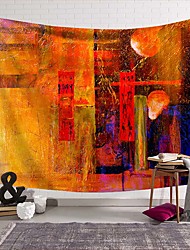cheap -Wall Tapestry Art Deco Blanket Curtain Picnic Table Cloth Hanging Home Bedroom Living Room Dormitory Decoration Polyester Fiber Modern Oil Painting Red