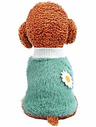 cheap -pet clothes, dog sweater with daisy flower decor warm soft puppy sweatshirts outfit costume for small dogs medium dogs (xs:blue)
