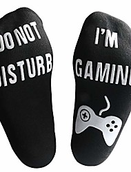cheap -funny novelty ankle crew socks anti-slip cotton socks for mens womens, great gift for youth game lovers (black, short)