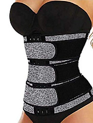 cheap -Corset Women&#039;s Plus Size Waist Trainer Sport Tummy Control Adjustable Solid Color Hook &amp; Eye Hook and Loop Neoprene Running Gym Walking Driving Fall Winter Spring Summer Hemp ash Black Rose Red