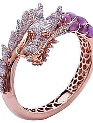 cheap -Ring Party Rose Gold Gold-Red Green Platinum Plated Alloy Stylish 1pc AAA Cubic Zirconia / Women&#039;s