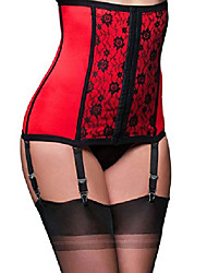 cheap -Corset Women‘s Plus Size Bustiers Corsets Sexy Corset Set Classic Tummy Control Push Up Lace Solid Color Hook &amp; Eye Not Specified Nylon Others Halloween Wedding Party Birthday Party Fall