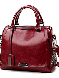 cheap -Handbags Satchel for Women PU leather Top Handle Bag Office &amp; Career Wine Black Brown