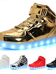 cheap -Boys&#039; Sneakers LED LED Shoes USB Charging Leatherette Little Kids(4-7ys) Big Kids(7years +) Athletic Casual Outdoor Walking Shoes Hook &amp; Loop LED Luminous White Black Red Fall Winter
