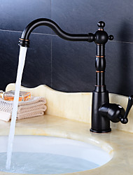 cheap -Kitchen faucet - Single Handle One Hole Electroplated Standard Spout Centerset Contemporary / Antique Kitchen Taps
