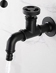cheap -Outdoor Faucet,Industrial Style Wall Mounted Faucet,Black/Gold Wall Installed Classic Kitchen Faucet with Cold Water Only