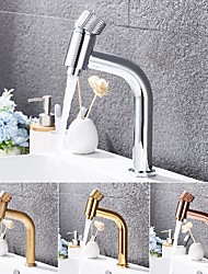 cheap -Bathroom Sink Faucet - Waterfall Antique Brass / Electroplated Centerset Single Handle One HoleBath Taps