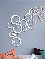 cheap -creative circle dot diy combination acrylic mirror wall sticker tv living room background wall decoration mural Wall Stickers for bedroom living room