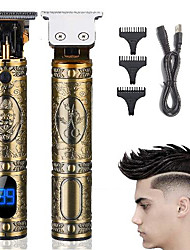 cheap -Hair Clippers for Men Cordless Rechargeable Hair Grooming Head Shaver with LED Digital Display T Blade Zero Gapped Beard Trimmer 0mm Baldheaded Close Cutting Electric Pro Li Clipper