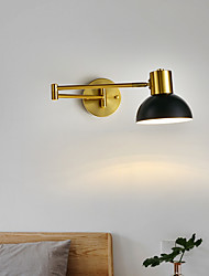 cheap -LED Wall Light Modern Nordic Style Black Gold Swing Arm Lights Living Room Bedroom Aluminium Alloy Wall Light 110-120V 220-240V