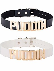 cheap -puddin choker necklace suicide squad harley quinn puddin necklace pu leather choker necklace halloween jewelry (a: white+black choker)