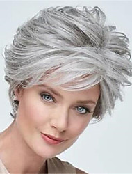 short hair gray wigs