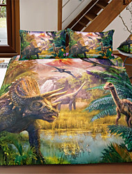 cheap -Animal Series Dinosaur Print 3-Piece Duvet Cover Set Hotel Bedding Sets Comforter Cover with Soft Lightweight Microfiber For Holiday Decoration(Include 1 Duvet Cover and 1or 2 Pillowcases)
