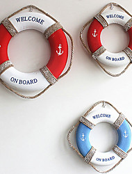cheap -Mediterranean Retro Life Buoy Wall Decoration Accessories Foam Swimming Ring Bar Kindergarten Pendant