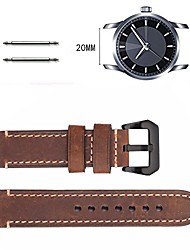cheap -Smart Watch Band for Samsung Galaxy Watch 4 Classic Watch 3 Active 2 44mm 42mm 41mm 40mm, 20mm Watch Band Genuine Leather Smartwatch Strap Business Leather Loop Replacement  Wristband