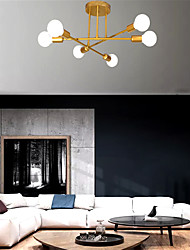 cheap -6 Heads 55cm LED Ceiling Light Nordic Style Chandelier Sputnik Design Metal Artistic Style Industrial Painted Finishes  Kitchen Bedroom Kids Room Lights 110-120V 220-240V