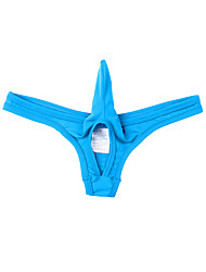 cheap -Men&#039;s Hole G-string Underwear Micro-elastic Low Waist 1 PC Light Blue M
