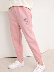 cheap -Kids Girls&#039; Pants Pink Print Basic School / Cotton