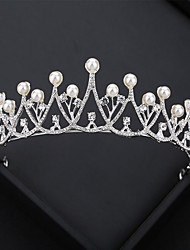 cheap -Wedding Alloy Crown Tiaras with Metal 1 PC Wedding / Party / Evening Headpiece