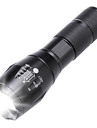 cheap -LED Flashlights / Torch Waterproof 2000 lm LED LED Emitters 5 Mode Waterproof Night Vision Camping / Hiking / Caving Everyday Use Cycling / Bike Black / Aluminum Alloy / IPX-6