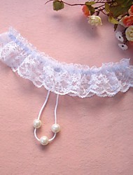 cheap -Women&#039;s Lace Hole Romantic Lace G-strings &amp; Thongs Panties Stretchy Low Waist Polyester 1 PC White One-Size