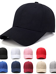 cheap -classic style baseball cap cotton adjustable light board solid men/women cap outdoor sun hat(blue)