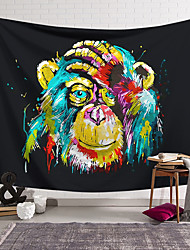 cheap -Wall Tapestry Art Decor Blanket Curtain Hanging Home Bedroom Living Room Decoration Polyester Colorful Monkey Covering Face