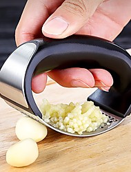 cheap -Garlic Press Stainless Steel Grinding Grater Crush Tool Presser Curved Slicer Chopper Kitchen Accessories With Handle