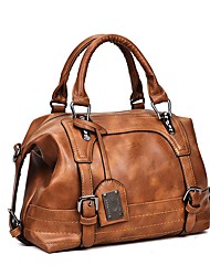 cheap -Women&#039;s 2022 Handbags PU Leather Top Handle Bag Date Office &amp; Career Black Gray Pink Brown