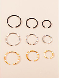 cheap -Nose Ring / Nose Stud / Nose Piercing Simple Fashion European Women&#039;s Body Jewelry For Masquerade Beach Geometrical Titanium Steel Rainbow 9 PCS
