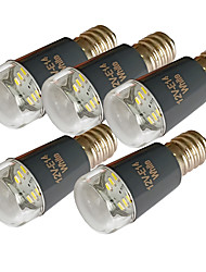 cheap -5pcs 0.8 W LED Globe Bulbs 50 lm E14 ST21 6 LED Beads SMD 3014 White 12 V