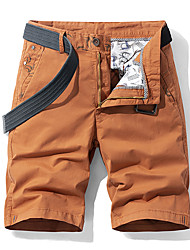 cheap -Men&#039;s Shorts Cargo Shorts Shorts Pants Solid Colored Mid Waist Khaki Light Grey Dark Blue Orange 29 30 31 32 33