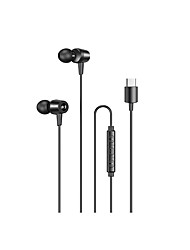 cheap -AWEI TC-1 Wired In-ear Earphone USB Type C Stereo with Microphone with Volume Control for Apple Samsung Huawei Xiaomi MI  Mobile Phone