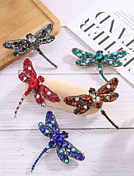 cheap -Women&#039;s Brooches Classic Dragonfly Elegant Brooch Jewelry Blue Gray Green For Festival