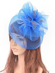 cheap -Flower Style Retro Tulle Fascinators with Feather / Floral 1 PC Special Occasion / Party / Evening Headpiece