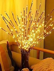 cheap -Led Branch Light Battery Operated Lighted Branch Vase Filler Willow Tree Artificial Little Twig Power Brown 30 Inch 20 LED for Home Wedding Party Romantic Decoration