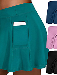 cheap -women&#039;s tennis skirts run yoga inner shorts elastic sports golf pockets skirts blue