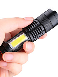 cheap -LED Flashlights / Torch Handheld Flashlights / Torch 600 lm LED LED Emitters Portable New Design Easy Carrying 2 in 1 Camping / Hiking / Caving Everyday Use Hunting Black