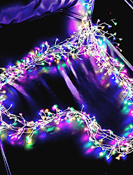 cheap -Led String Light Outdoor Indoor LED Firecracker Fairy Light 8 Modes Home Party Wedding Holiday Garden Colorful Decor AA Battery Power 2M 100Leds